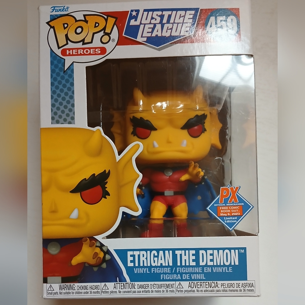 Funko Pop Heroes Etrigan the Demon Figure - Yellow and Red